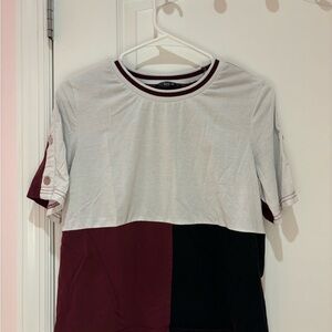 Stylish Color Block Short Sleeve Tee